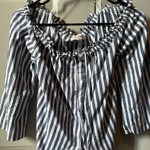 Gently worn - madewell - off the shoulder button up blouse